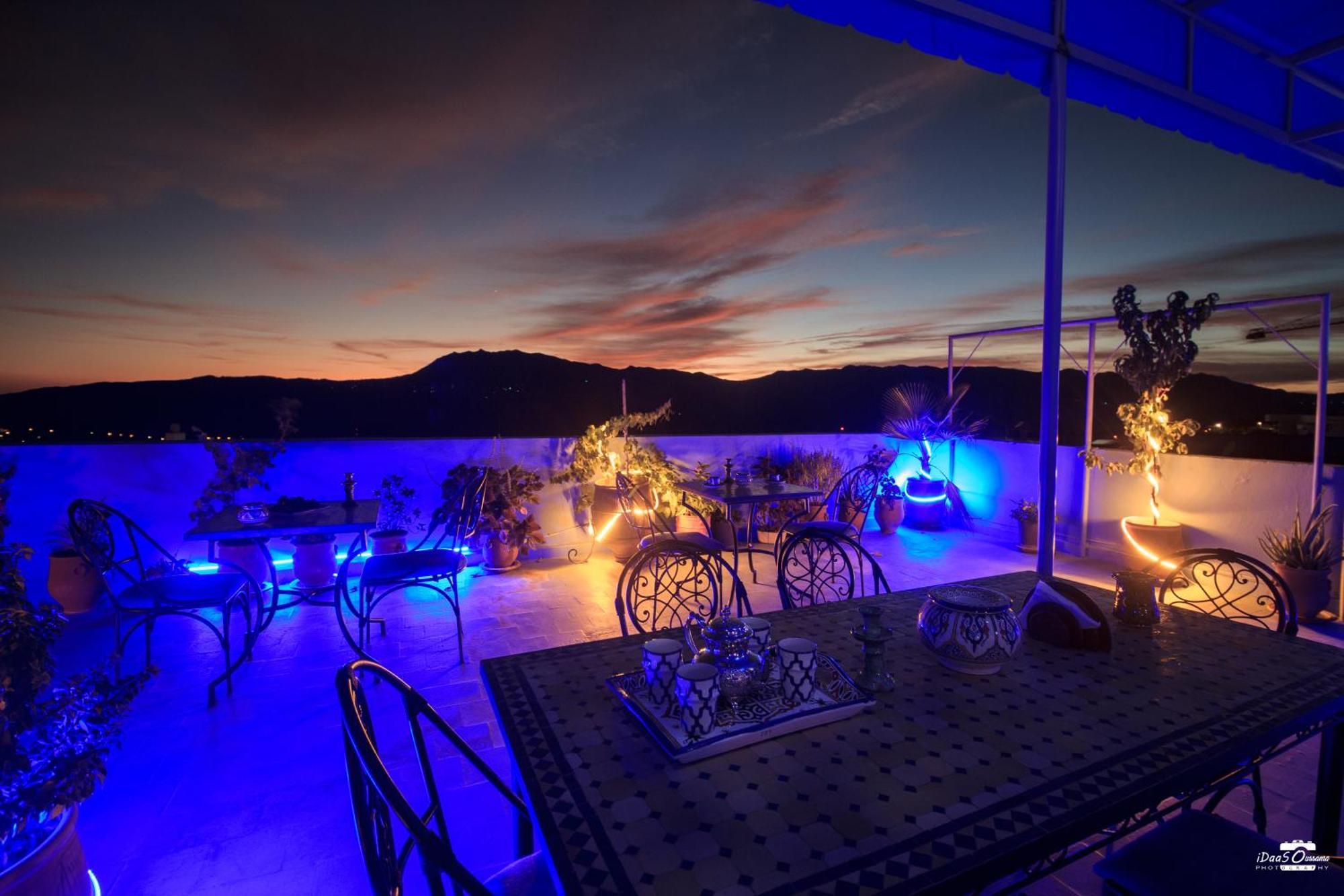 Casa Voyager 'Secret Garden Terrace' Apartment Chefchaouen Bagian luar foto